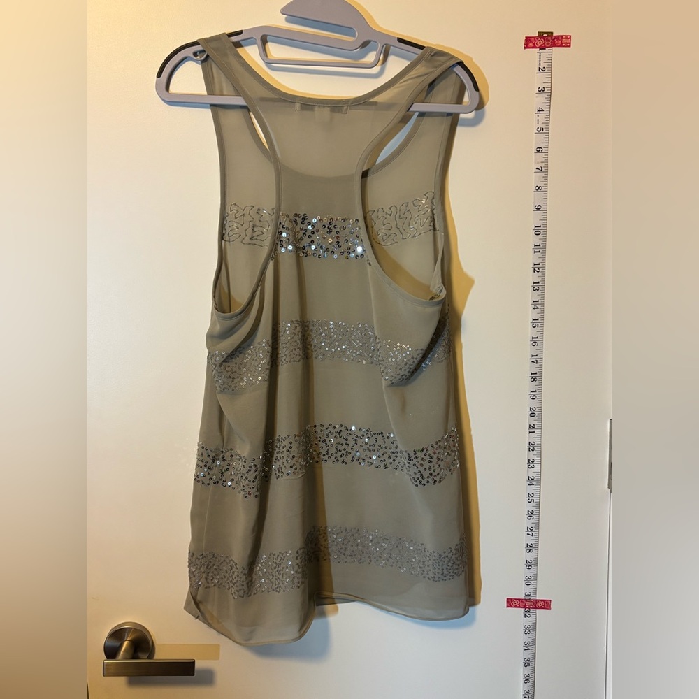 Forever 21 racer back Sequin Embellished Tank Top - Picture 3 of 4